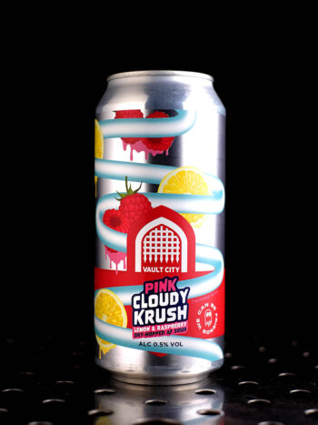Vault City | Pink Cloudy Krush | Dry Hopped Sour Framboise Citron sans alcool | 0,5%